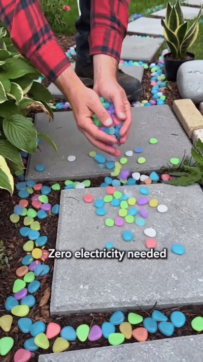 💥LAST DAY SALE 50%OFF💥🌈Colorful Glow-in-the-Dark Garden Stones